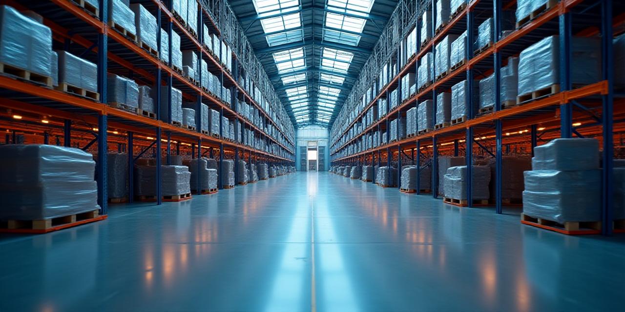 Modern automated warehouse facility